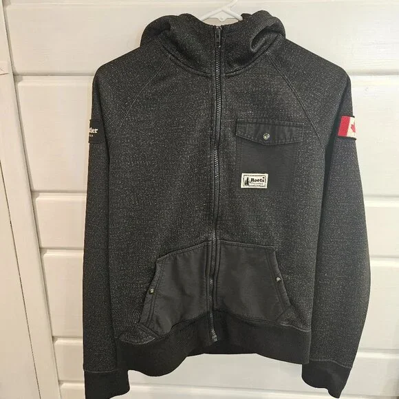 Awesome Roots Black Apres Ski Zip Up Hoodie - M - Picture 2 of 11